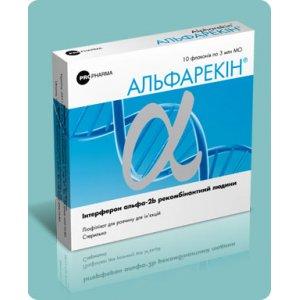 Альфарекін ліофіл. пір. д / ін. 3 млн МО №10