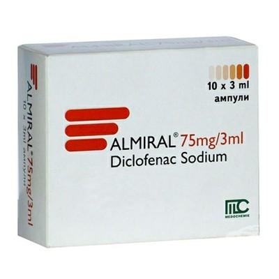 Алмирал р-р д/ин. 75 мг - 3 мл №10