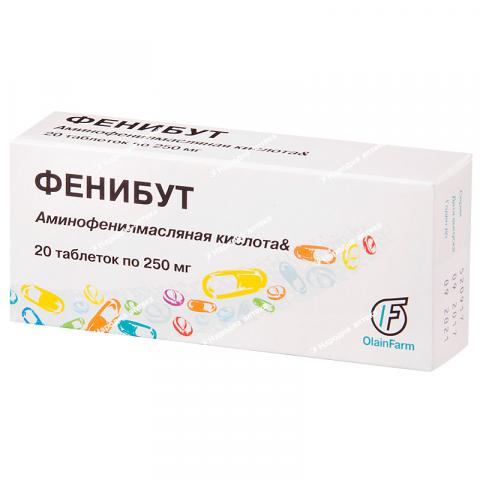 Фенібут таб. 250 мг №20