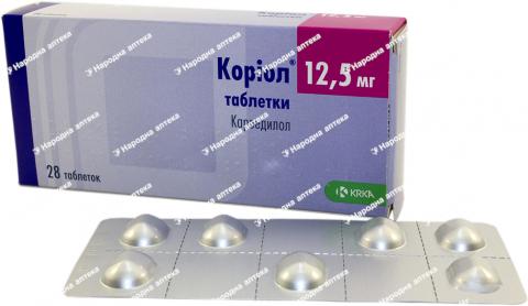 Кориол таб. 3,125 мг №28