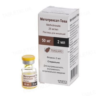 метотрексат ТЕВА р-р д/ін. 25 мг/мл 2 мл