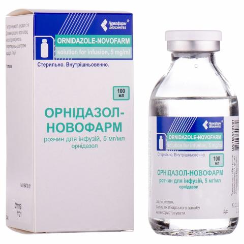 орнидазол Новофарм р-р д/инф. 5 мг/мл 100 мл