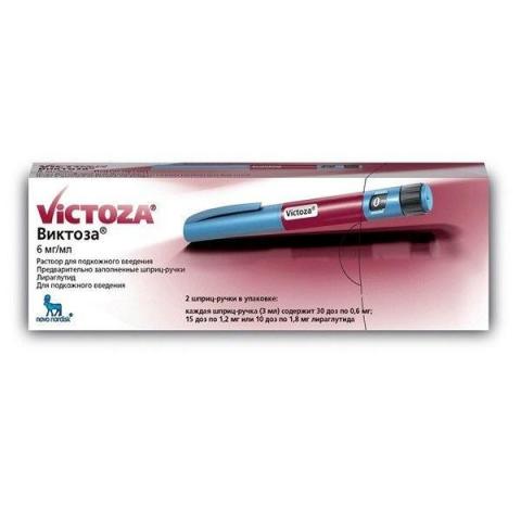 виктоза р-р д/ин. шприц-ручка 6 мг/мл 3 мл №2
